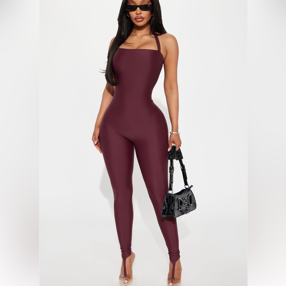 Elegant Burgundy Jumpsuit
